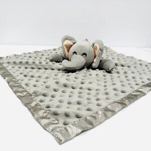 Pro Goleem Plush Grey Elephant Sensory Dot Crinkle Ears Lovey Security Blanket
